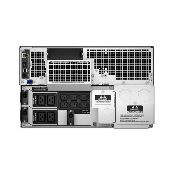 APC Smart-UPS On-Line gruppo di continuità [UPS] Doppia conversione [online] 8 kVA 8000 W 10 presa[e] AC (S-UPS SRT 8000VA RM 230V)ApcSRT8KRMXLI