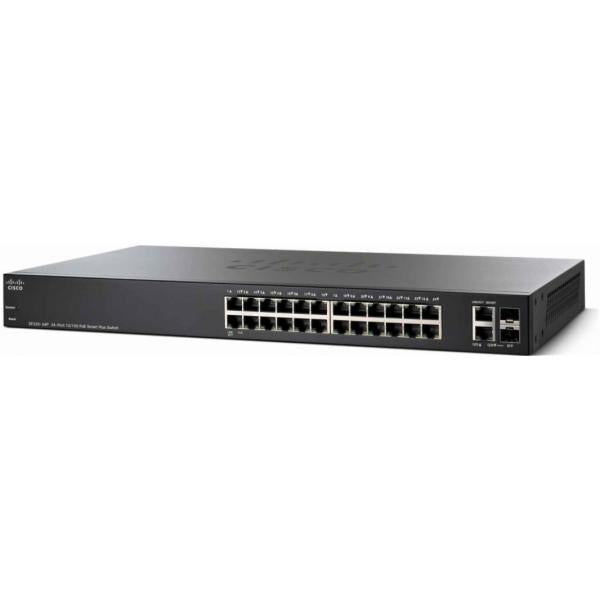Cisco Small Business SF220-24P Gestito L2 Fast Ethernet [10/100] Supporto Power over Ethernet [PoE] Nero (SF220-24P 24-PORT 10/100 - POE SMART PLUS SWITCH)CiscoSF220-24P-K9-EU