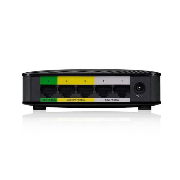 Zyxel GS-105S v2 Non gestito Gigabit Ethernet [10/100/1000] Nero (ZyXEL GS105S V2 5-Port Desktop Gigabit Media Switch)ZyxelGS-105SV2-GB0101F