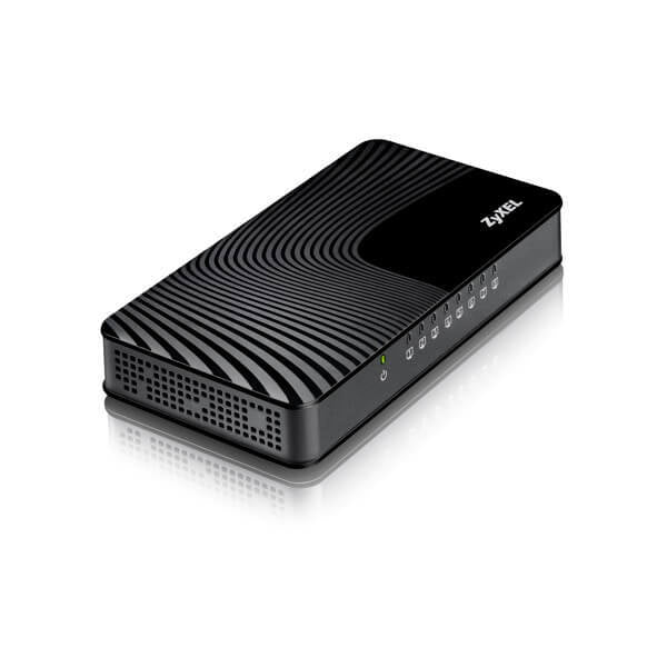 Zyxel GS-108S v2 Non gestito Gigabit Ethernet [10/100/1000] Nero (GS-108SV2 8-PORT MEDIA SWITCH - DESKTOP GIGABIT ETHERNET)ZyxelGS-108SV2-GB0101F