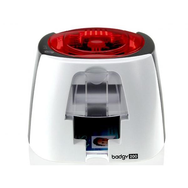 Evolis Badgy200 stampante per schede plastificate Sublimazione/Trasferimento termico A colori 260 x 300 DPI (Badgy200, single sided USB Kit - 300 dpi, thermal transfer - incl.: USB cable, PSU, power cable [EU], design software, 100 cards, ribbon - Wa...