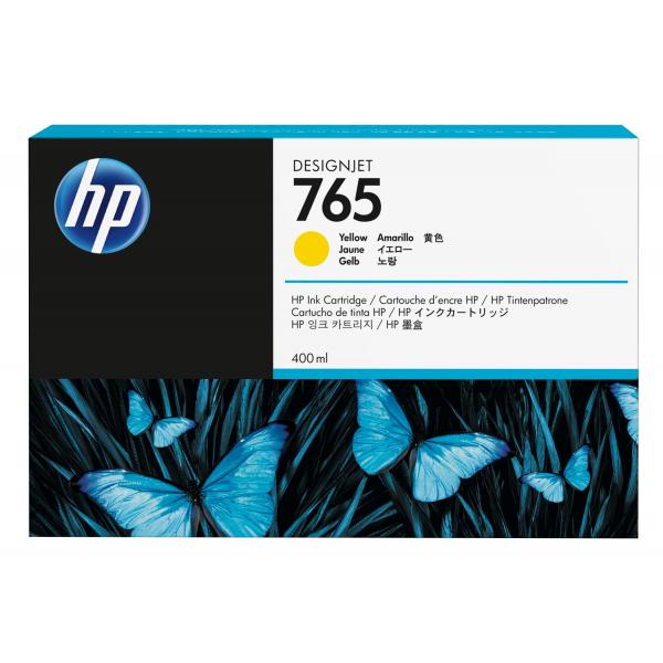 HP Cartuccia inchiostro giallo Designjet 765, 400 ml (HP 765 - gul - original - bl?kpatron)HpF9J50A