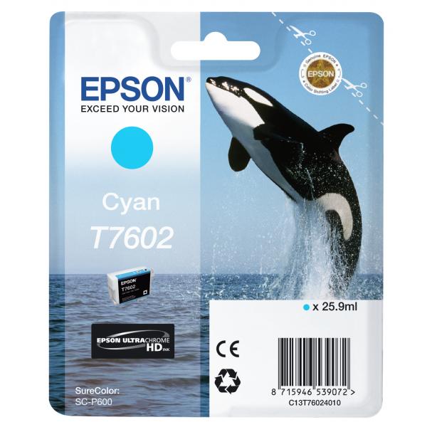 Epson Ciano T7602 (Epson T7602 - cyan - original - bl?kpa)EpsonC13T76024010