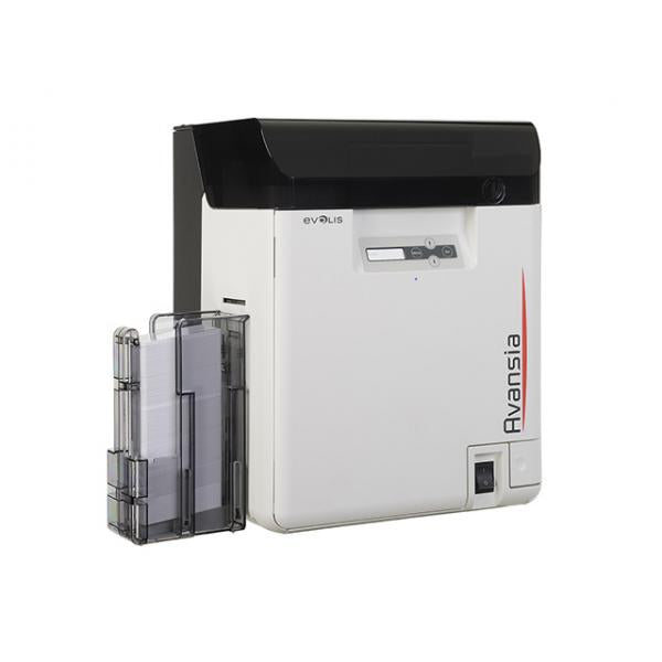 Evolis Avansia stampante per schede plastificate Sublimazione del colore/trasferimento termico della resina A colori (Avansia, dual sided, 600dpi - USB, Ethernet, display 24dots/ - 144 cards/hour, USB, Ethernet, LCD Display, incl.: cable [USB], power...