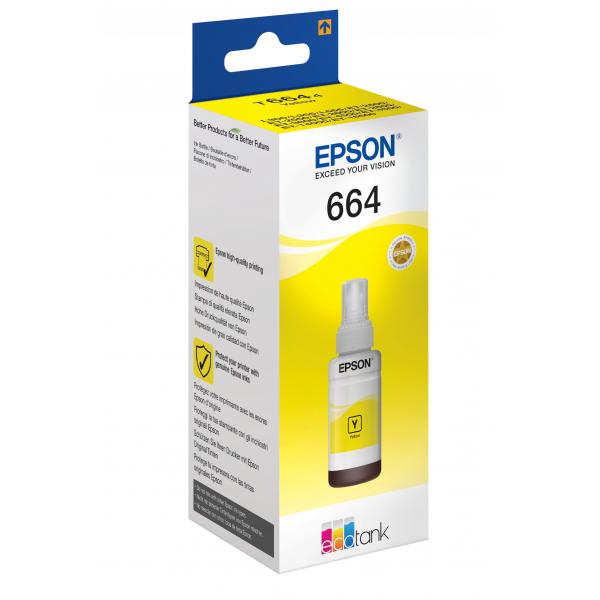 Epson Flacone di inchiostro Giallo 664 EcoTank (EPSON ECOTANK INK BOTTLE YELLOW 70ML 664)EpsonC13T664440