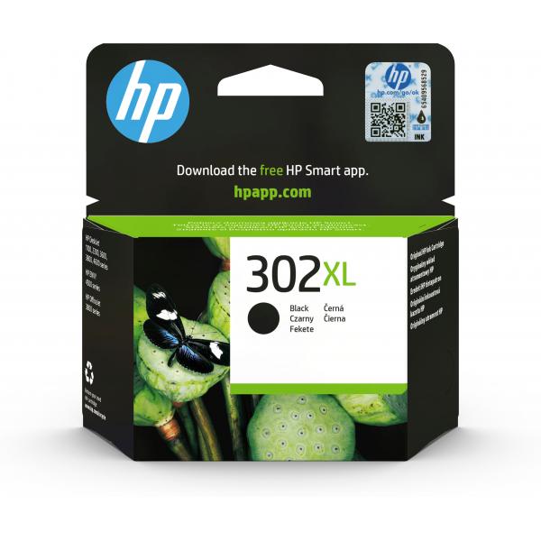 HP Cartuccia originale inchiostro nero ad alta capacità 302XL (HP F6U68AE [302XL] PRINTHEAD BLACK 480 PAGES 9ML)HpF6U68AE