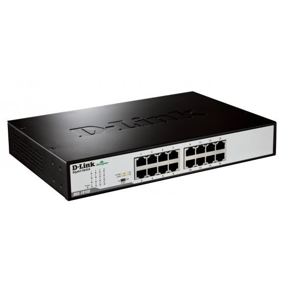 D-Link DGS-1016D/E switch di rete Non gestito Nero, Metallico (D-Link Switch DGS-1016D 16xGBit 19 Unmanaged)D-linkDGS-1016D/E