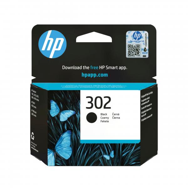HP Cartuccia originale inchiostro nero 302 (OEM HP 302 Black Original Ink Cartridge F6U66AE)HpF6U66AE