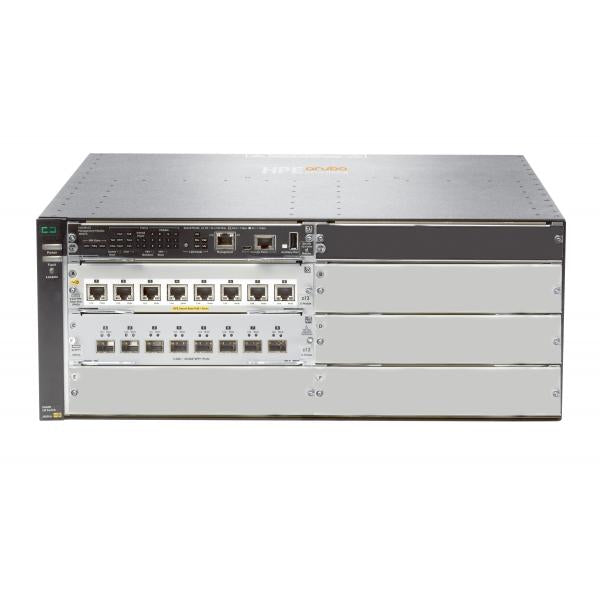 HPE Aruba Networking 5406R 8-port 1/2.5/5/10GBASE-T PoE+ / 8 port SFP+ [No PSU] v3 zl2 Switch (HPE Aruba Switch 5406R 8x10GBase/8SFP+ nPSU v3 zl2 JL002A)HpJL002A
