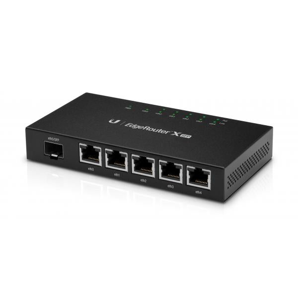 Ubiquiti ER-X-SFP router cablato Nero (EdgeRouter X, 5-port Gb 1xSFP - with PoE - Warranty: 24M)UbiquitiER-X-SFP