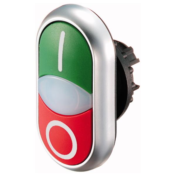 Eaton M22-DDL-GR-X1/X0 interruttore Cromo, Verde, Rosso (Double pushbutton)Eaton2050000731686216700