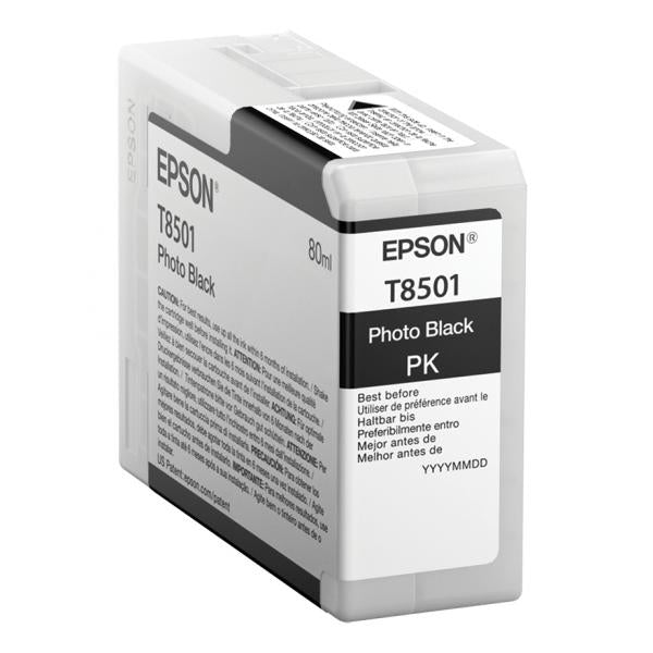 Epson Singlepack Photo Black T850100 (SINGLEPACK PHOTO BLACK T850100 - ULTRACHROME HD INK 80ML)EpsonC13T850100