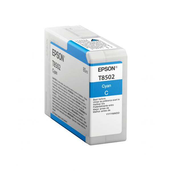 Epson Singlepack Cyan T850200 (SINGLEPACK CYAN T850200 - ULTRACHROME HD INK 80ML)EpsonC13T850200