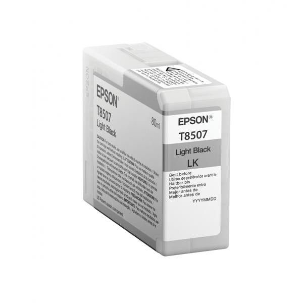 Epson Singlepack Light Black T850700 (SINGLEPACK LIGHT BLACK T850700 - ULTRACHROME HD INK 80ML)EpsonC13T850700