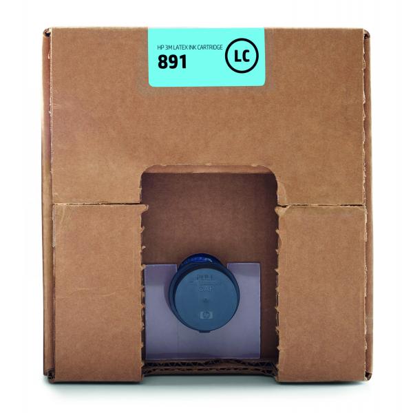 HP Cartuccia di inchiostro Latex ciano chiaro 3M 891 da 10 litri (HP 891 - lys cyan - original - bl?kpat)Hp0888182509661G0Y76A