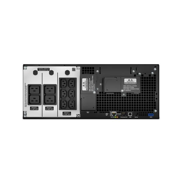 APC Smart-UPS On-Line gruppo di continuità [UPS] Doppia conversione [online] 6 kVA 6000 W 10 presa[e] AC (S-UPS ONLINE 6KVA/6KW RCK 4U 230V 6X)ApcSRT6KRMXLI-6W