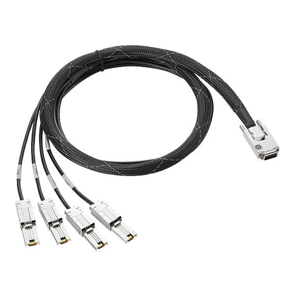HPE Mini SAS High Density to Dual 2-lane Mini SAS High Density External Fanout 2 Meter Cable (HPE Fanout Cable - SAS eksternt kabel)HpeK2R00A