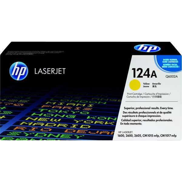 HP Cartuccia Toner originale giallo LaserJet 124A (Toner HP 124A / Q6002A Yellow)HpQ6002A