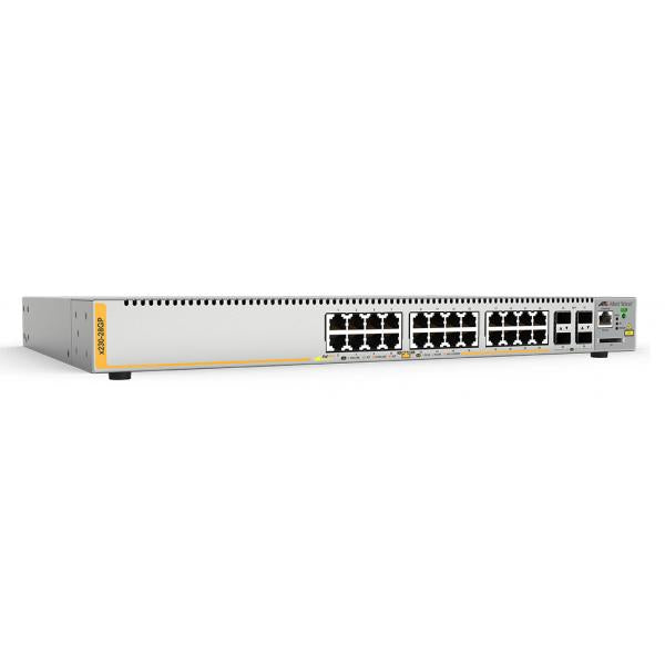 Allied Telesis x230-28GP Gestito L3 Gigabit Ethernet [10/100/1000] Supporto Power over Ethernet [PoE] 1U Grigio (Allied Telesis AT x230-28GP - Switch - L2+ - Managed - 24 x 10/100/1000 [PoE+] + 4 x SFP - desktop, rack-mountable, wall-mountable - PoE+...