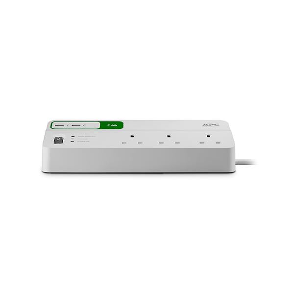 APC PM6U-UK protezione da sovraccarico Bianco 6 presa[e] AC 230 V 2 m (Essential SurgeArrest 6 outlet - with 5V, 2.4A 2 port - 32 - Warranty: 12M)Apc0731304313656PM6U-UK