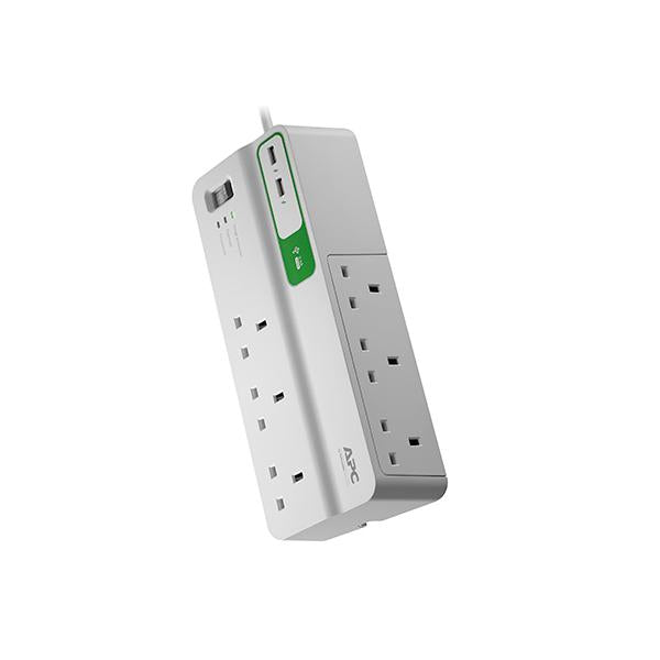 APC PM6U-UK protezione da sovraccarico Bianco 6 presa[e] AC 230 V 2 m (Essential SurgeArrest 6 outlet - with 5V, 2.4A 2 port - 32 - Warranty: 12M)Apc0731304313656PM6U-UK