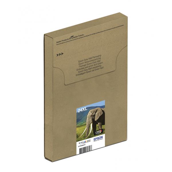 Epson Multipack 6 colori T24XL Claria Photo HD in confezione Easy Mail Packaging (EPSON 24XL 6-COLOUR INK EASYMAIL, ELEPHANT)EpsonC13T24384510