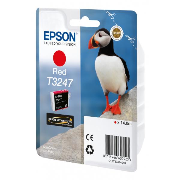 Epson T3247 Red (EPSON T3247 RED INK HI-GLOSS 14.0ML PUFFIN)EpsonC13T32474010