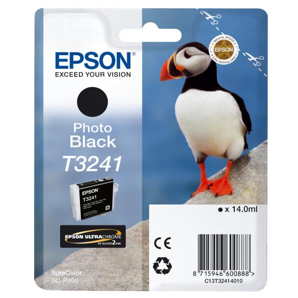 Epson T3241 Photo Black (EPSON T3241 PHOTO BLACK HI-GLOSS 14.0ML PUFFIN)EpsonC13T32414010