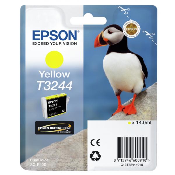 Epson T3244 Yellow (EPSON T3244 YELLOW INK HI-GLOSS 14.0ML PUFFIN)EpsonC13T32444010