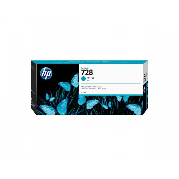 HP Cartuccia inchiostro ciano DesignJet 728, 300 ml (Tinte HP 728 / F9K17A Cyan)HpF9K17A