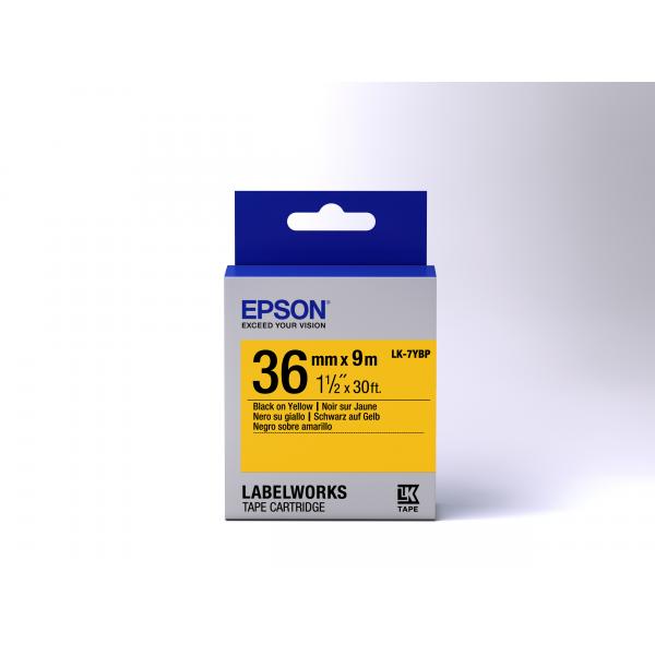Epson Nastro fondo Pastello Giallo per testo Nero 36/9 LK-7YBP (Epson LabelWorks LK-7YBP - m?rkattape)EpsonC53S657005