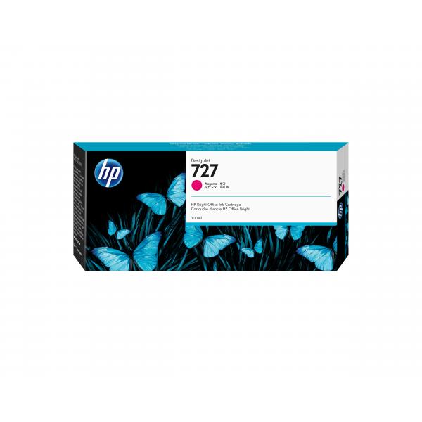 HP Cartuccia inchiostro magenta DesignJet 727, 300 ml (HP 727 - 300 ml - alta capacit - magenta - originale - DesignJet - cartuccia d'inchiostro - per DesignJet T1500, T1530, T2500, T2530, T920, T930)HpF9J77A