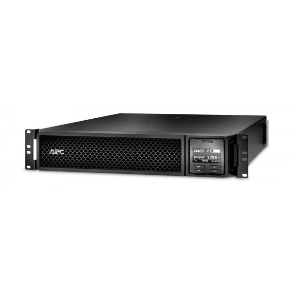 APC Smart-UPS gruppo di continuità [UPS] Doppia conversione [online] 2,2 kVA 1980 W 10 presa[e] AC (APC Smart-UPS SRT 2200VA RM - UPS [rack-mountable / external] - AC 220/230/240 V - 1980 watt - 2200 VA - Lead Acid - RS-232, USB - output connectors: ...