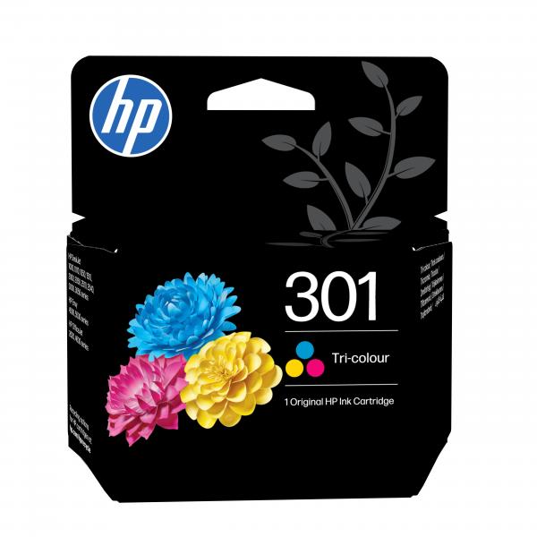 HP Confezione da 2 cartucce originali di inchiostro nero/tricromia 301 (HP Tinte 301 N9J72AE Combo 2er Pack Schwarz & Color [Cyan/Magenta/Gelb])HpN9J72AE