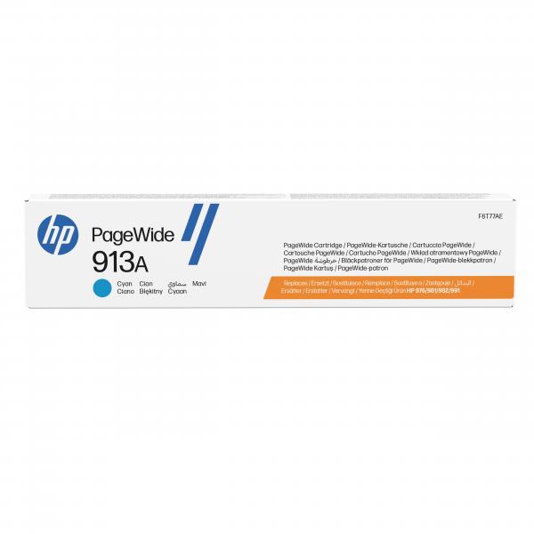 HP Cartuccia ciano originale 913A PageWide (OEM HP F6T77AE [913A] Ink Cartridge Cyan 3K Pages)HpF6T77AE