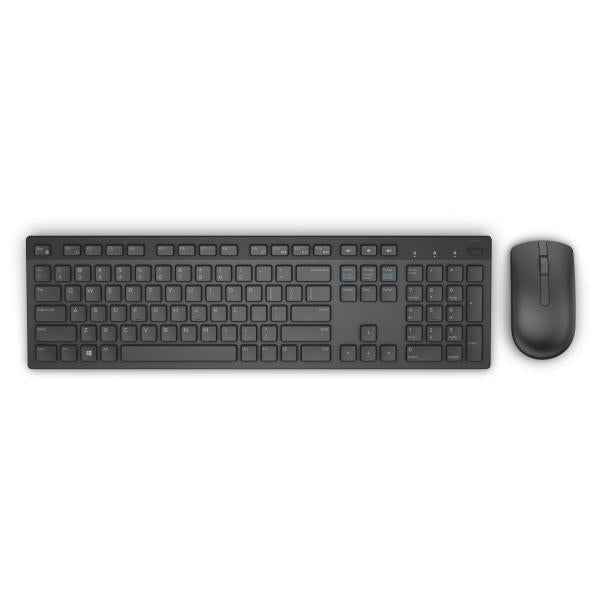 DELL KM636 tastiera Mouse incluso Universale RF Wireless QWERTY Spagnolo Nero (KM636 keyboard RF Wireless - QWERTY Spanish Black KM636, - Full-size [100%], Wireless, RF Wireless, QWERTY, Black, Mouse included - Warranty: 12M)Dell580-ADFV