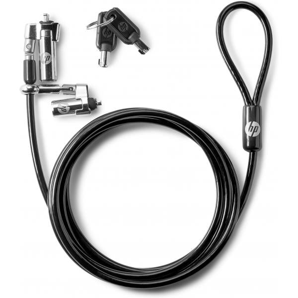 HP Doppio lucchetto cavo con chiave da 10 mm (HP DUAL HEAD KEYED CABLE LOCK)HpT1A64AA