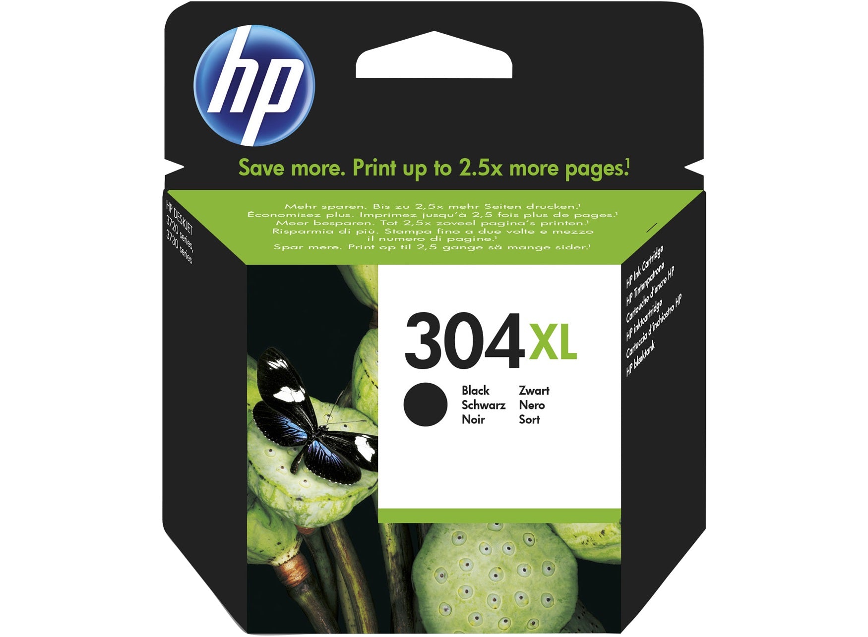 HP Cartuccia inchiostro originale nero 304XL (HP 304XL - H?jtydende - sort - origina)HpN9K08AE#301