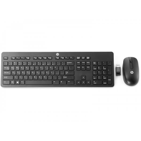 HP Wireless [Danish] tastiera RF Wireless QWERTY Danese Nero (Wireless Keyboard [Danish] - With Dngl+Mouse Windows 8 - Warranty: 12M) - Versione UKHp5706998711649803844-081