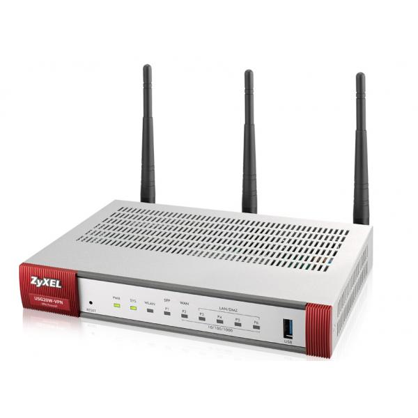 Zyxel USG20W-VPN-EU0101F router wireless Gigabit Ethernet Dual-band [2.4 GHz/5 GHz] Grigio, Rosso (ZYXEL USG20W-VPN FIREWALL WIFI)Zyxel4718937590896USG20W-VPN-EU0101F