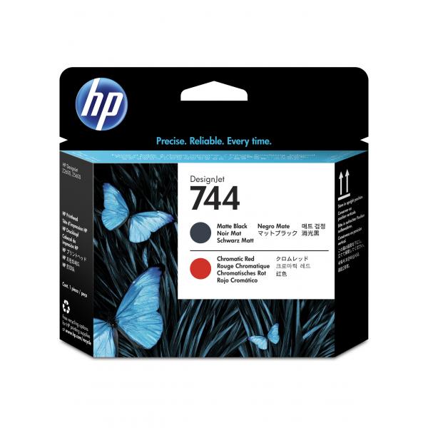 HP Testina di stampa nero opaco/rosso cromatico DesignJet 744 (HP 744 MATTE BLACK & RED PRINTHEAD)HpF9J88A