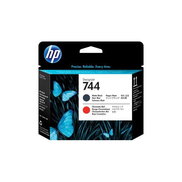 HP Testina di stampa nero opaco/rosso cromatico DesignJet 744 (HP 744 MATTE BLACK & RED PRINTHEAD)HpF9J88A