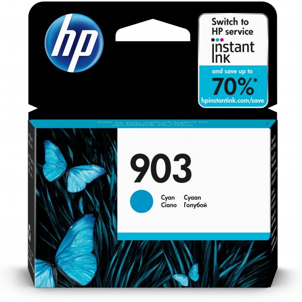 HP Cartuccia di inchiostro ciano originale 903 (OEM HP 903 Cyan 315 Pages Original Ink Cartridge T6L87AE)HpT6L87AE
