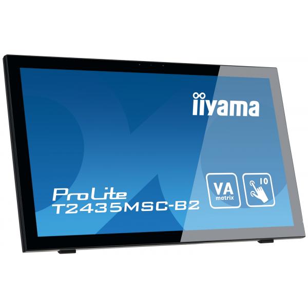 Iiyama ProLite T2435MSC-B2 Monitor PC 59,9 cm [23.6] 1920 x 1080 Pixel Full HD LED Touch screen Nero (iiyama ProLite T2435MSC-B2 24' 10 pt Touch screen Display with Integrated Webcam)Iiyama4948570114467T2435MSC-B2