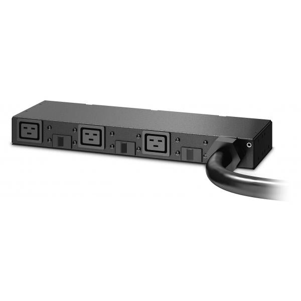 APC AP6038A unità di distribuzione dell'energia [PDU] 3 presa[e] AC 0U/1U Nero (APC Basic Rack PDU AP6038A - Power distribution unit [rack-mountable] - AC 200-240 V - input: IEC 60309 63A - output connectors: 3 [IEC 60320 C19 16A] - 3.65 m cord - for...
