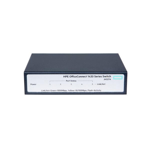 HPE OfficeConnect 1420 5G Non gestito L2 Gigabit Ethernet [10/100/1000] 1U Grigio (1420 5G Switch - **New Retail** - Warranty: 12M)HpeJH327A