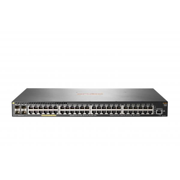 HPE Aruba Networking Aruba 2930F 48G PoE+ 4SFP Gestito L3 Gigabit Ethernet [10/100/1000] Supporto Power over Ethernet [PoE] 1U Grigio (HPE Aruba 2930F 48G PoE+ 4SFP - Switch - L3 - gestito - 48 x 10/100/1000 [PoE+] + 4 x Gigabit SFP [uplink] - montab...