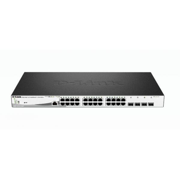 D-Link DGS-1210-28MP switch di rete Gestito L2 Gigabit Ethernet [10/100/1000] Supporto Power over Ethernet [PoE] 1U Nero, Grigio (28-PORT GG SMART SWITCH 4SFP - 24X10/100/1000MBPS)D-linkDGS-1210-28MP