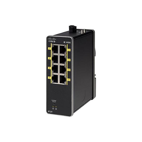 Cisco IE-1000-6T2T-LM switch di rete Gestito Fast Ethernet [10/100] Nero (IE-1000 GUI BASED L2 SWITCH - 8 FE COPPER PORTS) 0882658930324