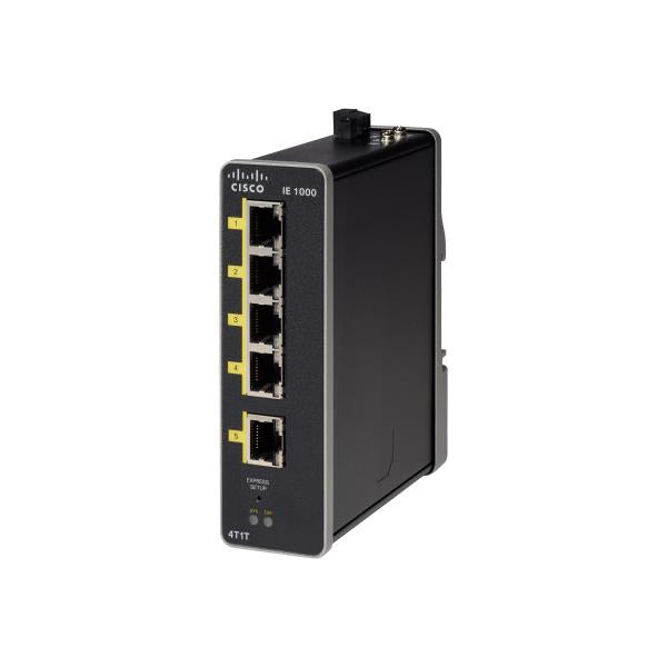 Cisco IE-1000-4T1T-LM switch di rete Gestito Fast Ethernet [10/100] Nero (IE-1000 GUI BASED L2 SWITCH - 5 FE COPPER PORTS)Cisco0882658930331IE-1000-4T1T-LM